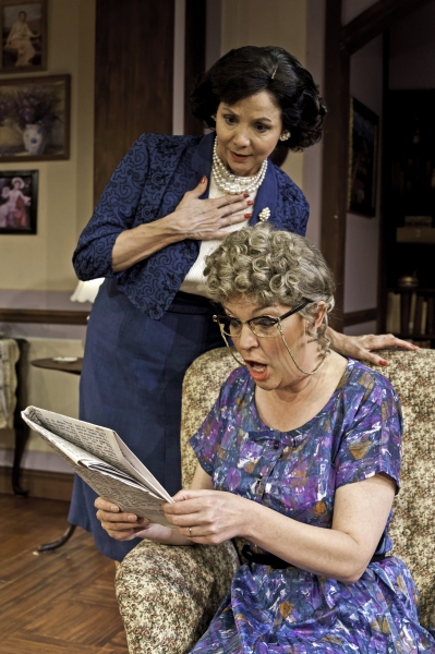 Mary Williams as Letitia Blacklock and Rebecca McGraw as Dora Bunner Photo