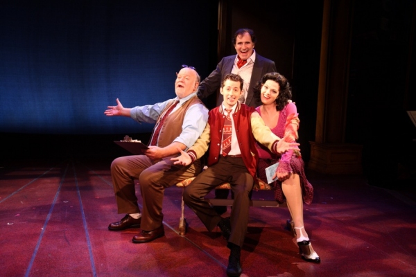 Richard Kind (standing); Left to right: Erick Devine, Josh Grisetti and Kate Shindle Photo