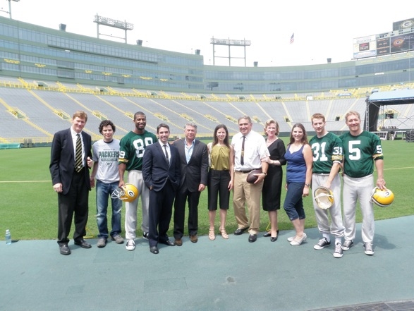 Photo Flash: LOMBARDI Cast Visits Lambeau Field Image