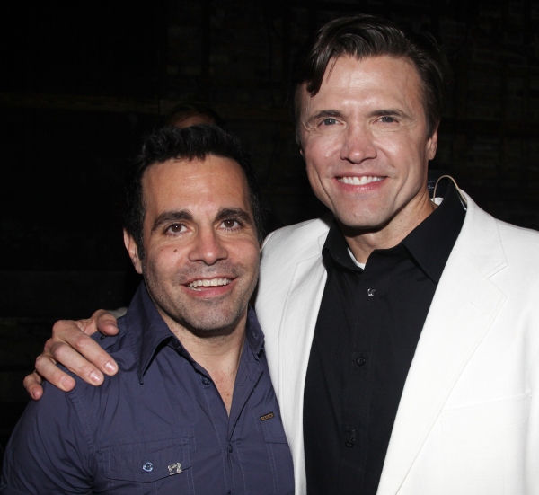 Mario Cantone & Brent Barrett attending a performance of the Off-Broadway Smash Hit S Photo