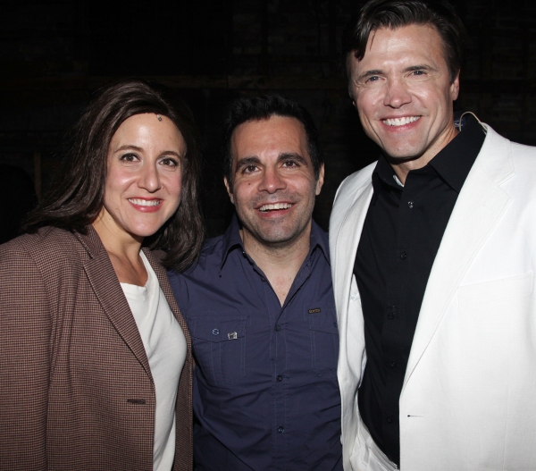 Jenn Harris, Mario Cantone & Brent Barrett attending a performance of the Off-Broadwa Photo