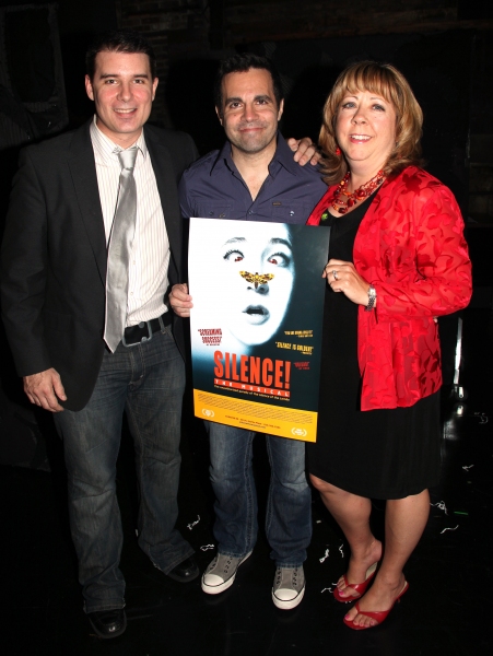 Producer Rich Affannato, Mario Cantone & Producer Victoria Lang 
 Photo