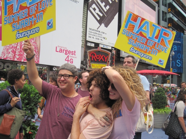 Photo Flash: HAIR Cast Performs at Foursquare Swarm-In! Image