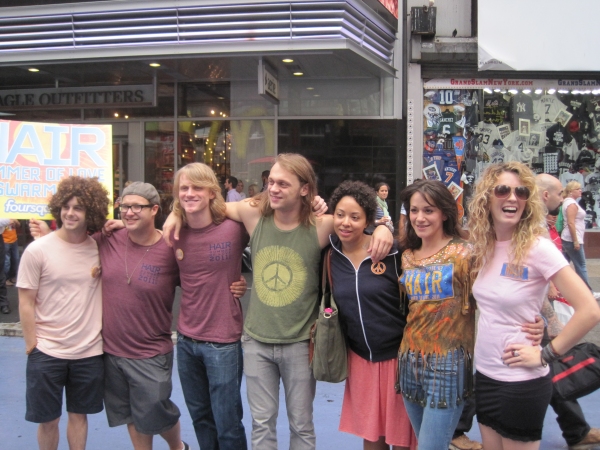 Photo Flash: HAIR Cast Performs at Foursquare Swarm-In! Image