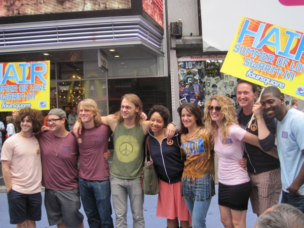 Photo Flash: HAIR Cast Performs at Foursquare Swarm-In! Image