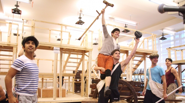 Jeremy Jordan & Andrew Keenan-Bolger and the cast of 'Newsies' Photo