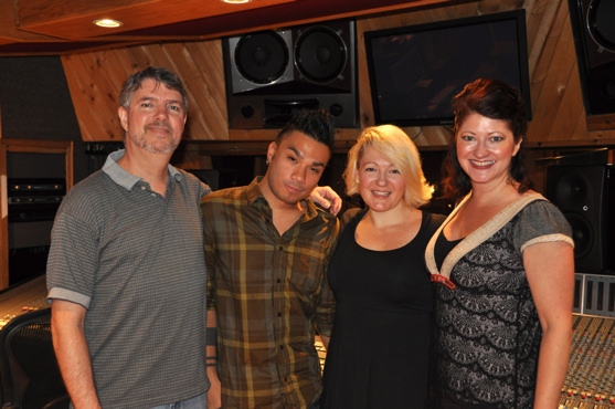 T.O. Sterrett, Recording and Mix Engineer Andros Rodriguez, Lynn Pinto and Kris Koopi Photo