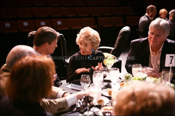 Anne Douglas hosts during the Theatre Artist Dinner on the stage of the Kirk Douglas  Photo