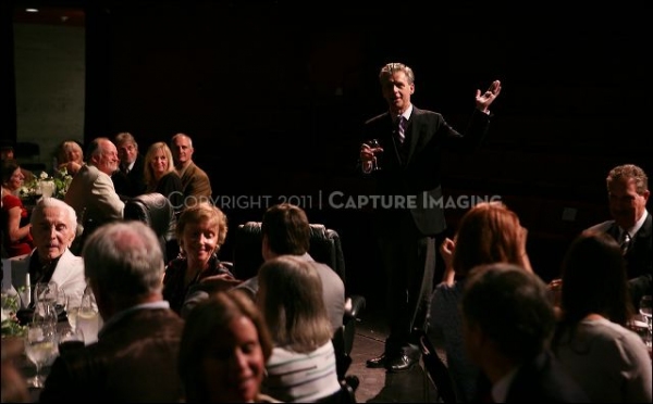 CTG Artistic Director Michael Ritchie offers a toast Photo