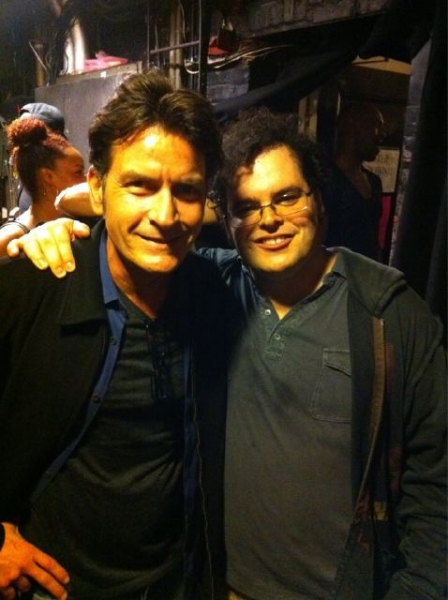 Photo Flash: Charlie Sheen Backstage at THE BOOK OF MORMON! Image