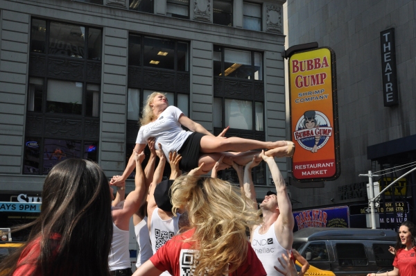 Photo Coverage: Broadway Takes Part in Shellac Flash Mob in Times Square fo Fashion Week Image