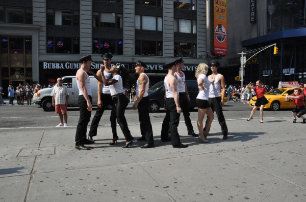 Photo Coverage: Broadway Takes Part in Shellac Flash Mob in Times Square fo Fashion Week 