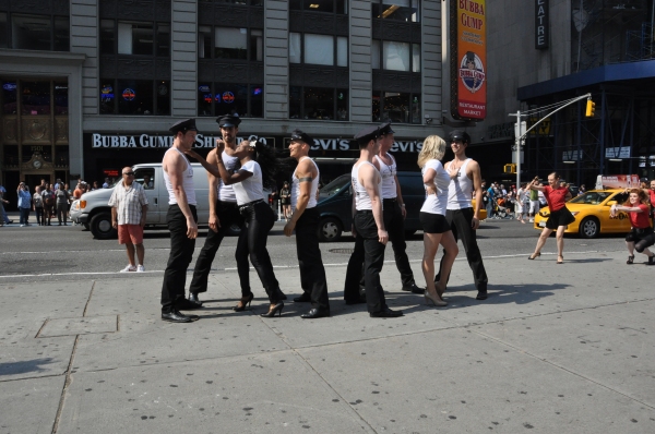 Photo Coverage: Broadway Takes Part in Shellac Flash Mob in Times Square fo Fashion Week Image