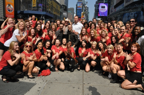 Photo Coverage: Broadway Takes Part in Shellac Flash Mob in Times Square fo Fashion Week Image