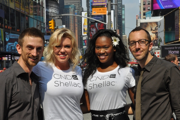 Photo Coverage: Broadway Takes Part in Shellac Flash Mob in Times Square fo Fashion Week 