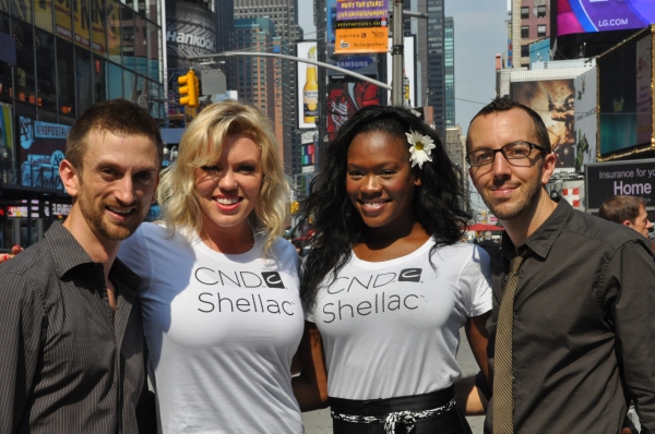 Photo Coverage: Broadway Takes Part in Shellac Flash Mob in Times Square fo Fashion Week Image