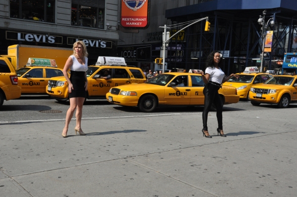 Photo Coverage: Broadway Takes Part in Shellac Flash Mob in Times Square fo Fashion Week Image