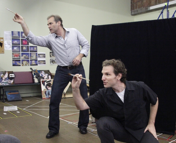 Marc Kudisch and Sebastian Arcelus at the Open Press Rehearsal for the Second Stage T Photo