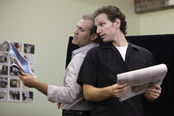 Marc Kudisch and Sebastian Arcelus at the Open Press Rehearsal for the Second Stage T Photo