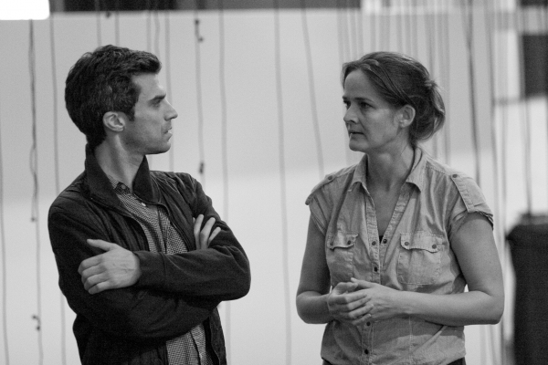 Michael Crane and Enid Graham in rehearsal for King Lear, directed by James Macdonald Photo