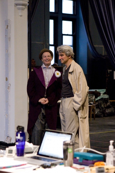 Bill Irwin and Sam Waterston in rehearsal for King Lear, directed by James Macdonald, Photo