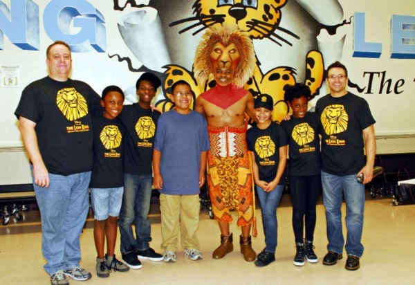 Photo Flash: THE LION KING Visits Walter V. Long Elementary Image