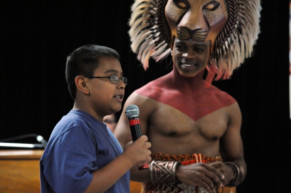 Photo Flash: THE LION KING Visits Walter V. Long Elementary Image