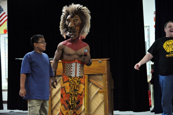 Photo Flash: THE LION KING Visits Walter V. Long Elementary Image