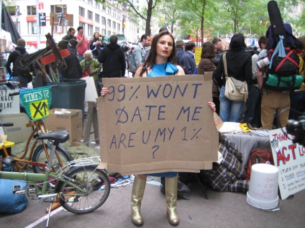 Photo Flash: DATE ME! Joins Crowds at Occupy Wall Street 