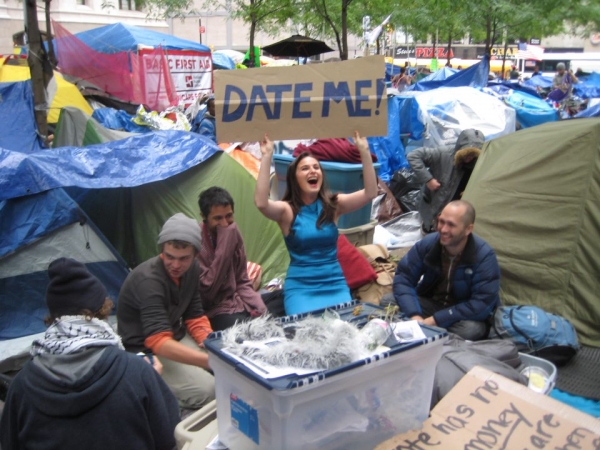 Photo Flash: DATE ME! Joins Crowds at Occupy Wall Street 