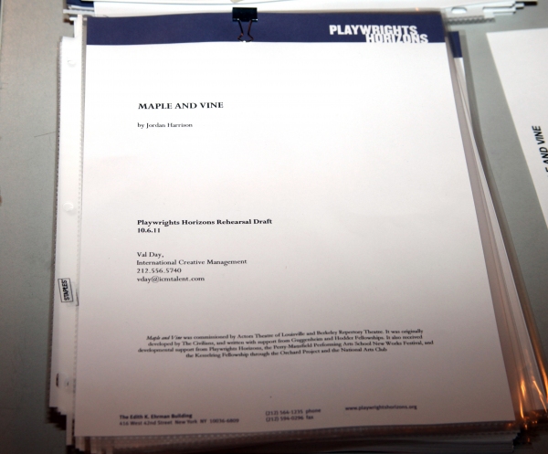 Photo Coverage: MAPLE AND VINE Begins Rehearsals at Playwrights Horizons Image