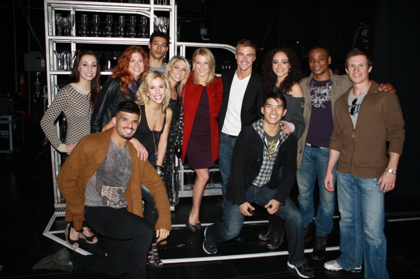 Photo Flash: Julianne and Derek Hough Visit COME FLY AWAY at Pantages Theatre 