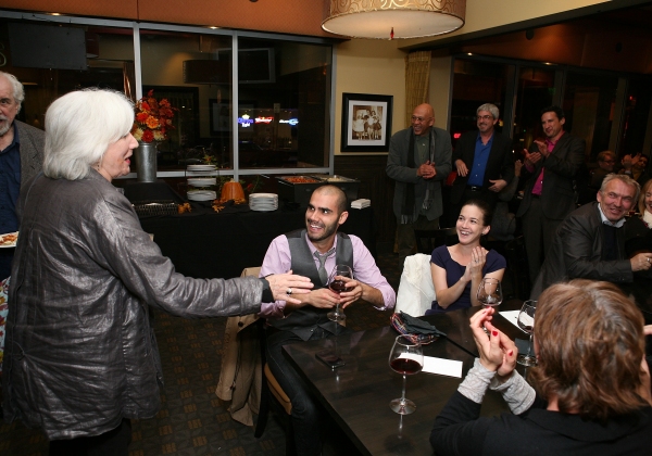 LOS ANGELES, CA - NOVEMBER 6: Cast member Olympia Dukakis is greeted by applause duri Photo