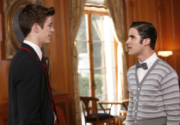 GLEE: Blaine (Darren Criss, R) chats with Sebastian (Grant Gustin, L) in &quot;The Fi Photo