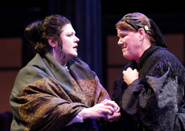 Mary Surratt (Gail Ottmar) and Mary Todd Lincoln comfort one another in A Civil War C Photo