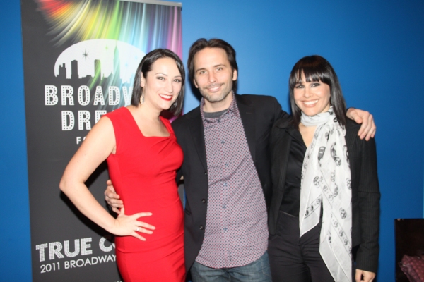 Eden Espinosa, Joseph Abate and Tomasina Abate Photo