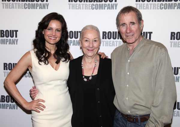 Carla Gugino, Rosemary Harris & Jim Dale attending the Roundabout Theatre Company's B Photo