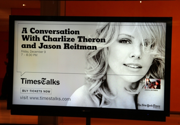 Charlize Theron & Jason Reitman with Charles McGrath attending TimesTalks Presents A  Photo