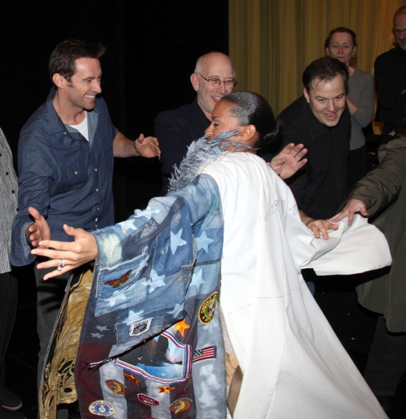Kearran Giovanni (Gypsy Robe Recipient) with Hugh Jackman, Bill Noble & Tad Wilson (' Photo