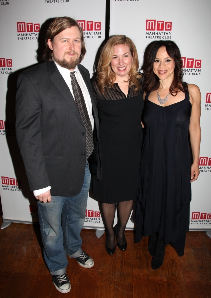 Michael Chernus, Playwright Molly Smith Metzler & Rosie Perez Photo