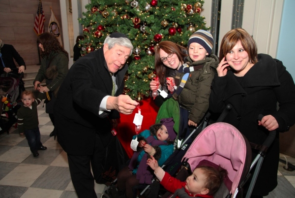 Photo Flash: Marty Markowitz Lights Brooklyn's Menorah Image