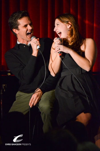 Will Collyer and Caitlin O'Brient at Upright Cabaret's A Broadway Christmas Photo