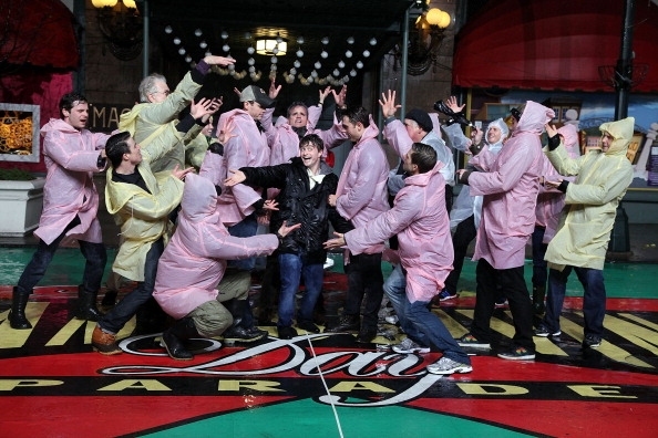 Daniel Radcliffe and the company rehearse for the 2011 Macy's Thanksgiving Day Parade Photo