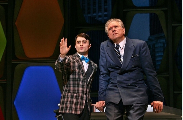 Daniel Radcliffe and John Larroquette in HOW TO SUCCEED Photo