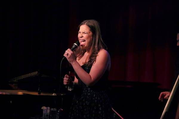 Photo Flash: GODSPELL's Lindsay Mendez Visits Birdland! Image