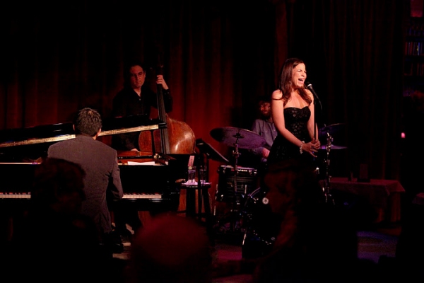 Photo Flash: GODSPELL's Lindsay Mendez Visits Birdland! Image