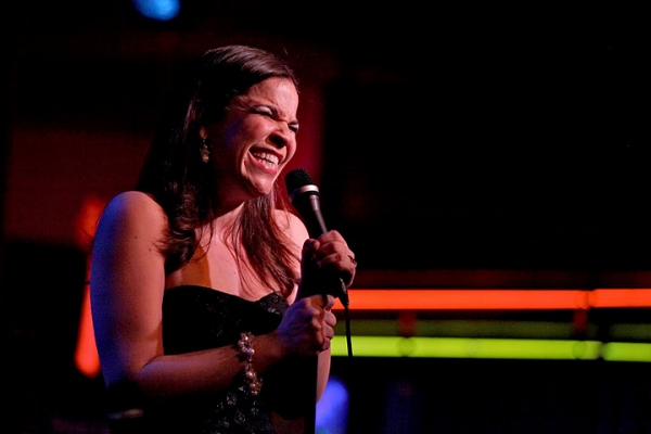 Photo Flash: GODSPELL's Lindsay Mendez Visits Birdland! Image