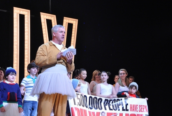 BILLY ELLIOT welcomes its 1,500,000th audience member. Photo