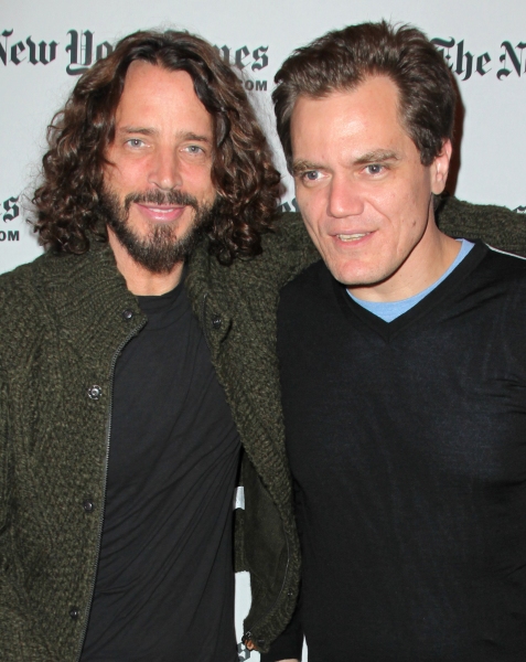 Chris Cornell meeting Michael Shannon backstage  Photo