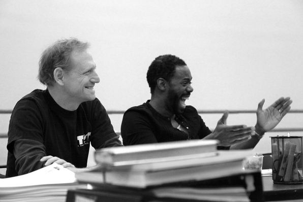 Photo Flash: In Rehearsal with Athol Fugard & Cast of BLOOD KNOT Image